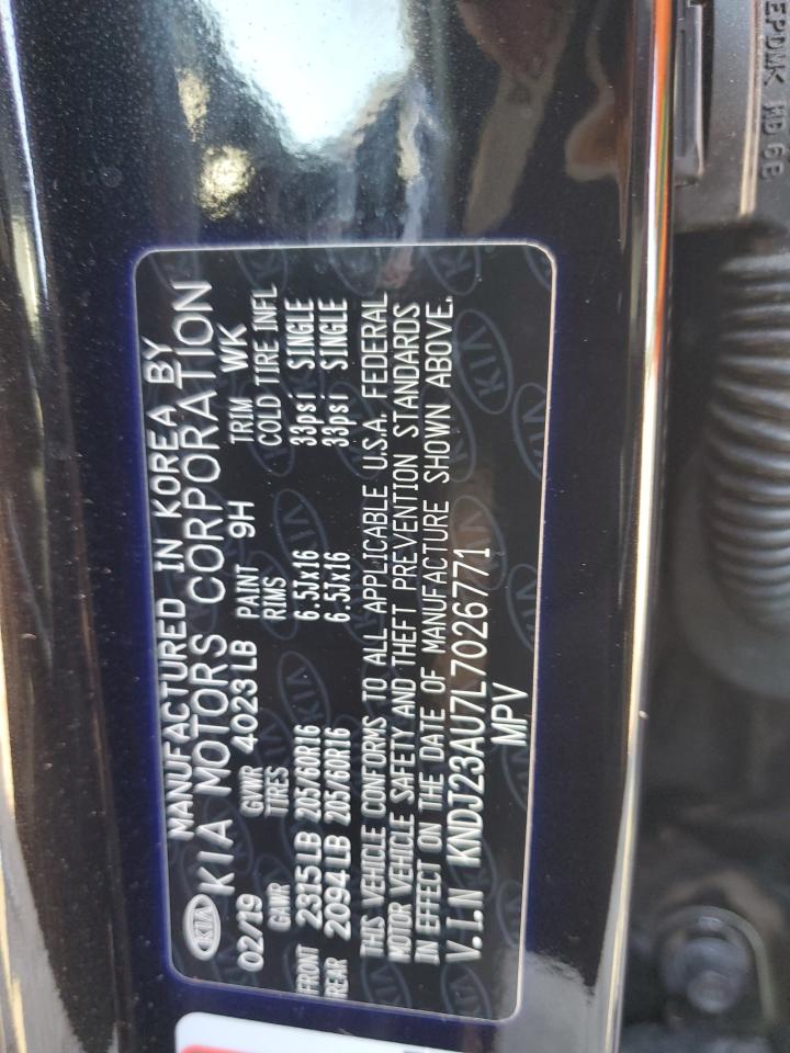 KNDJ23AU7L7026771 2020 Kia Soul Lx