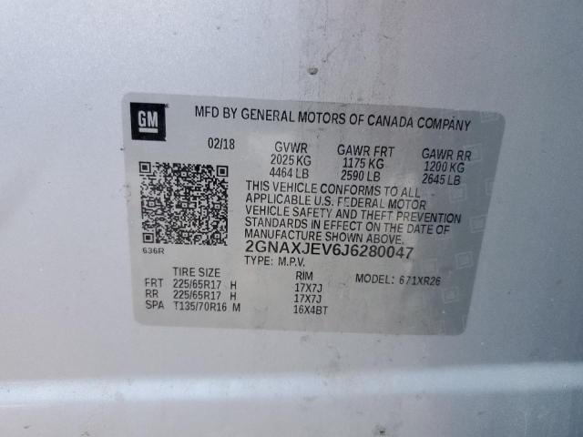 2018 CHEVROLET EQUINOX LT - 2GNAXJEV6J6280047
