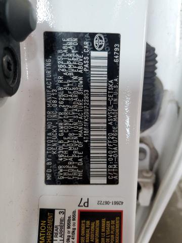 VIN 4T1BF1FK5DU722953 2013 Toyota Camry, L no.12