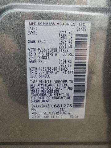 2015 NISSAN PATHFINDER - 5N1AR2MN2FC681275