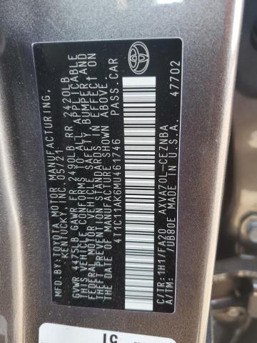 VIN 4T1C11AK6MU461746 2021 Toyota Camry, LE no.13