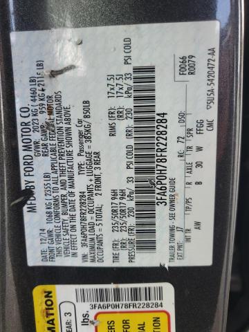 3FA6P0H78FR228284 2015 FORD FUSION - Image 12