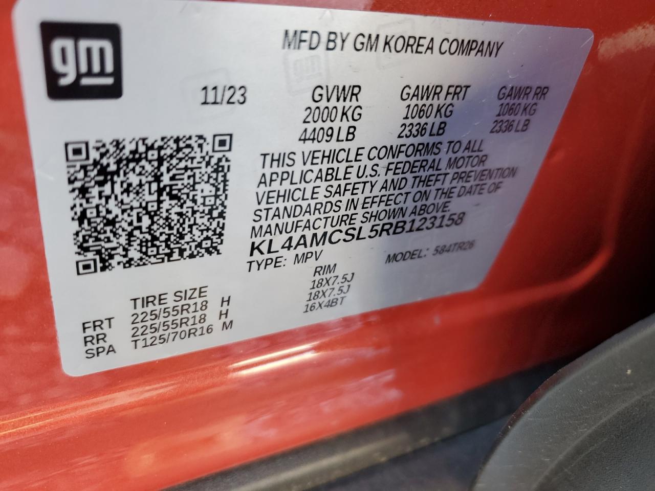 KL4AMCSL5RB123158 2024 Buick Encore Gx Preferred