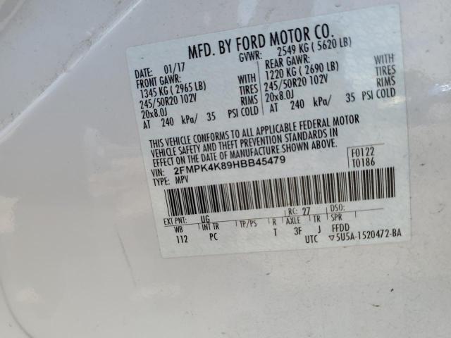 2017 FORD EDGE TITAN - 2FMPK4K89HBB45479