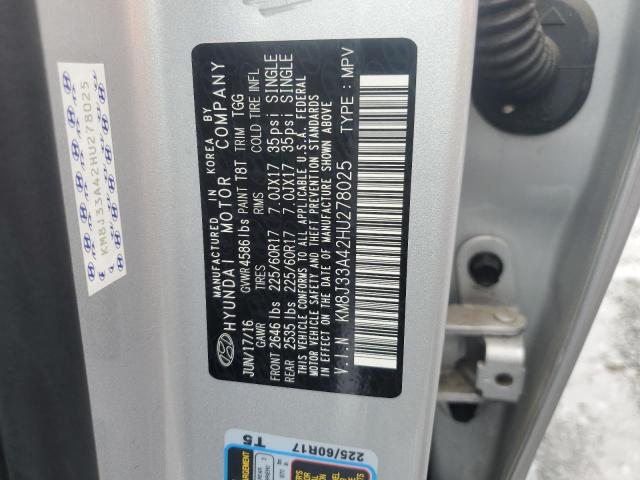 2017 HYUNDAI TUCSON KM8J33A42HU278025