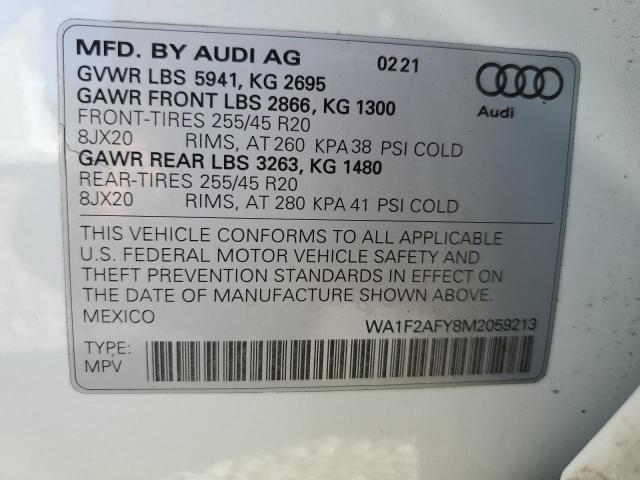 VIN WA1F2AFY8M2059213 2021 Audi Q5, Prestige no.13