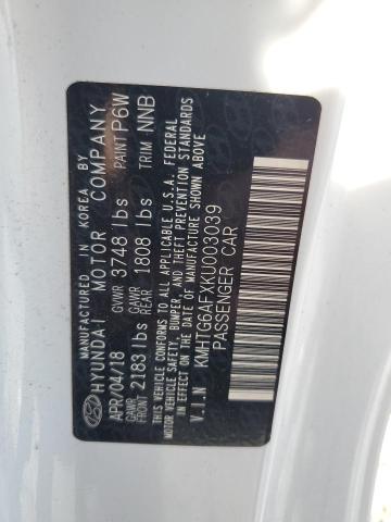 2019 HYUNDAI VELOSTER B - KMHTG6AFXKU003039