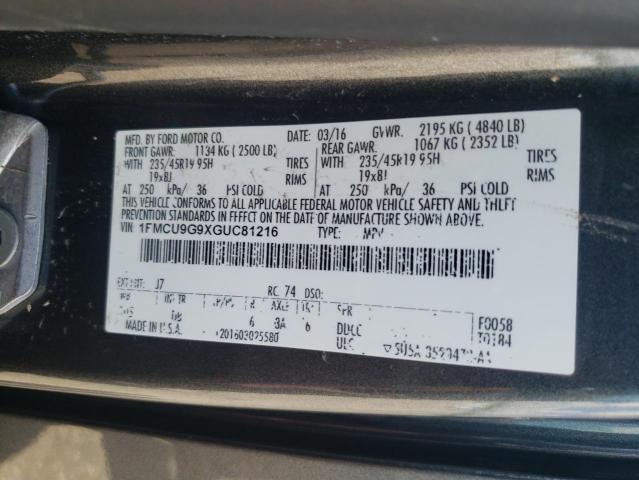 2016 FORD ESCAPE SE - 1FMCU9G9XGUC81216