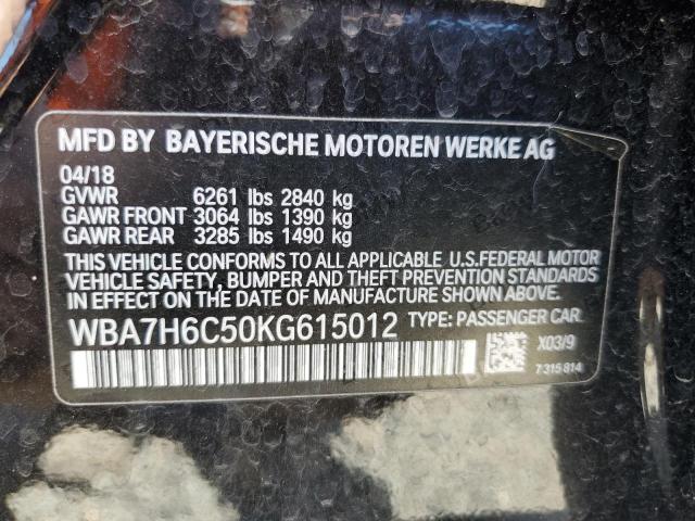 VIN WBA7H6C50KG615012 2019 BMW 7 Series, M760 XI no.12