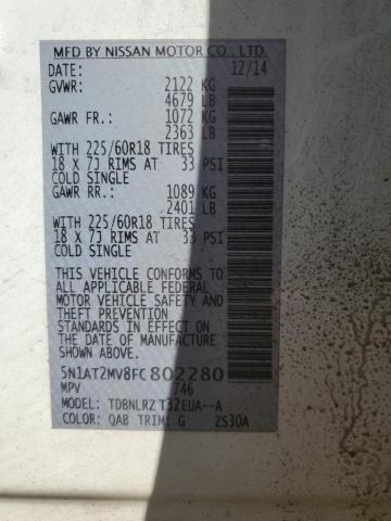 2015 NISSAN ROGUE S - 5N1AT2MV8FC802280