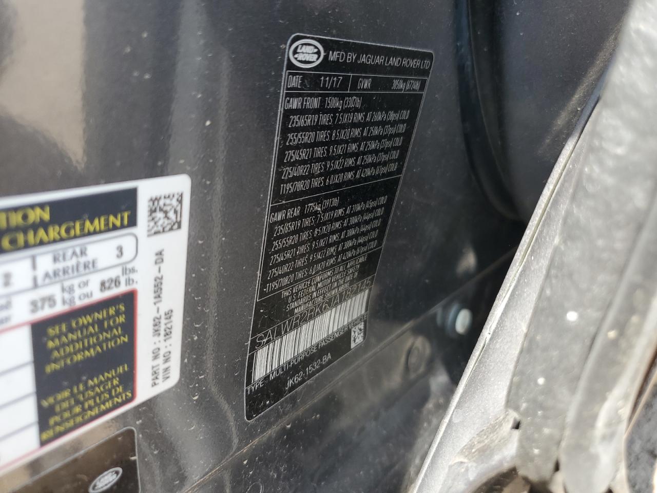 SALWR2RK6JA182145 2018 Land Rover Range Rover Sport Hse