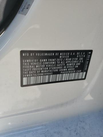 2017 VOLKSWAGEN JETTA SE - 3VWB67AJ3HM209083
