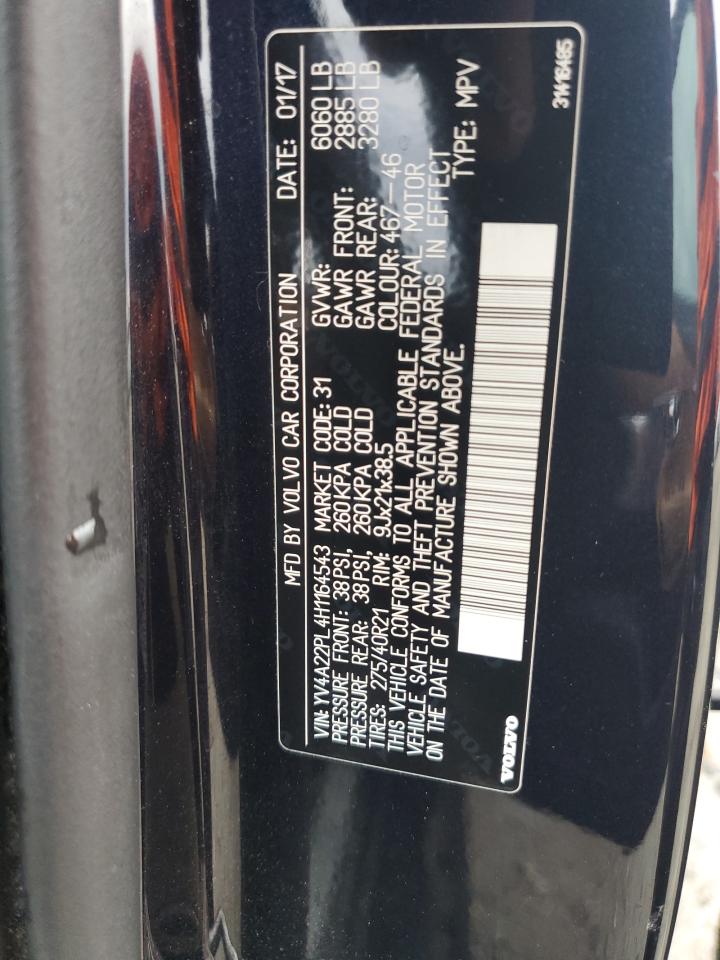 YV4A22PL4H1164543 2017 Volvo Xc90 T6