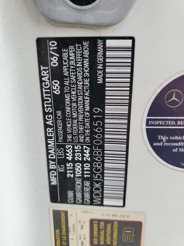 WDDKJ5GB6BF066519 2011 Mercedes-Benz E 350