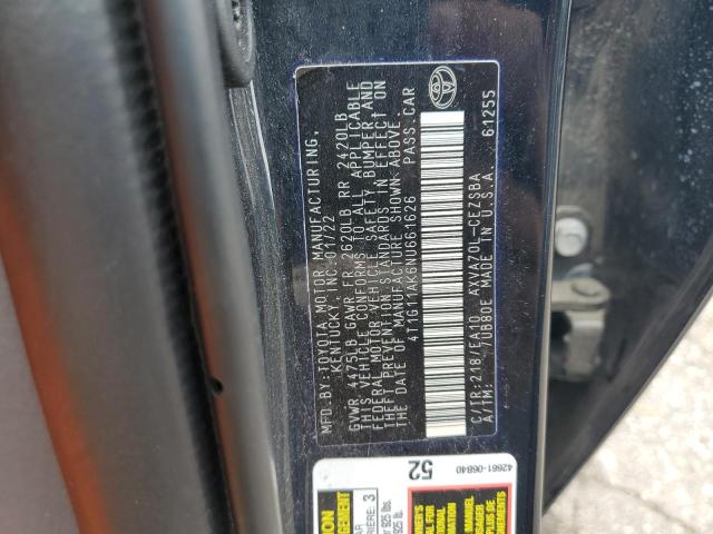 VIN 4T1G11AK6NU661626 2022 Toyota Camry, SE no.13