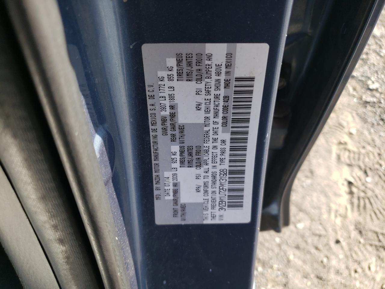 3MZBM1U72FM131928 2015 Mazda 3 Sport