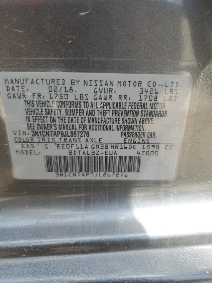 Lot #2684261638 2018 NISSAN VERSA S