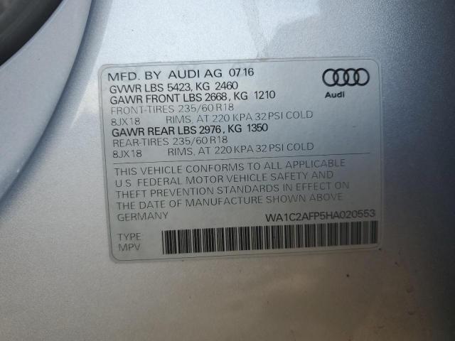 VIN WA1C2AFP5HA020553 2017 Audi Q5, Premium no.14