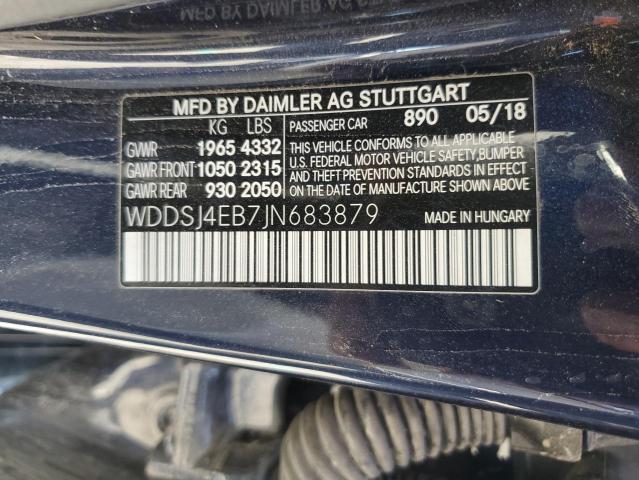 VIN WDDSJ4EB7JN683879 2018 Mercedes-Benz CLA-Class,... no.12