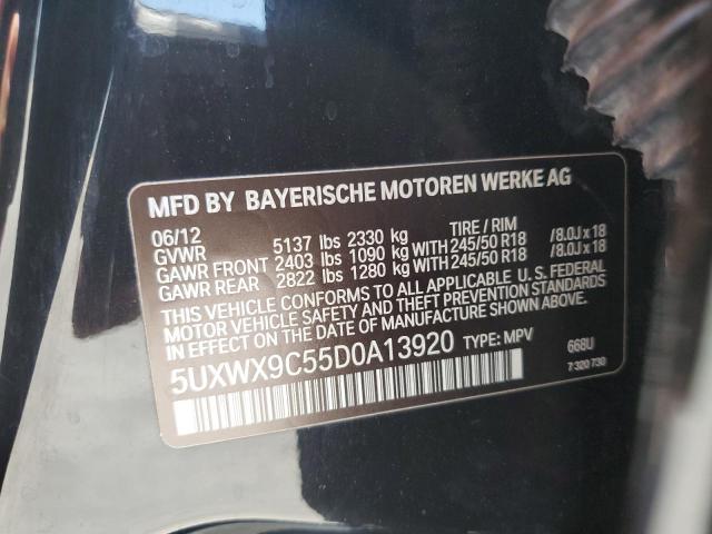 5UXWX9C55D0A13920 2013 BMW X3 xDrive28I