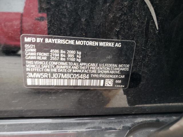 2021 BMW 330I VIN: 3MW5R1J07M8C05484 Lot: 63065454