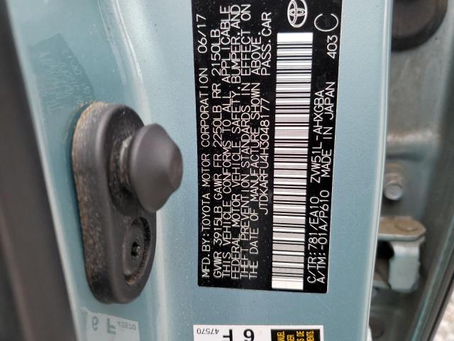 2017 Toyota Prius VIN: JTDKARFU4H3048177 Lot: 61455954