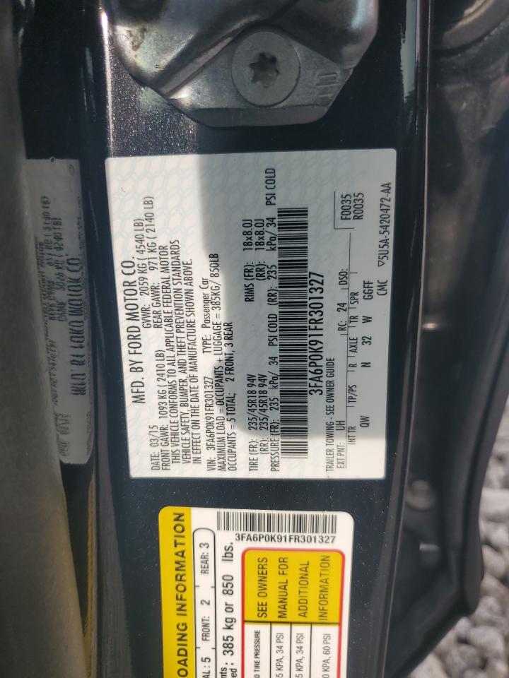 3FA6P0K91FR301327 2015 Ford Fusion Titanium