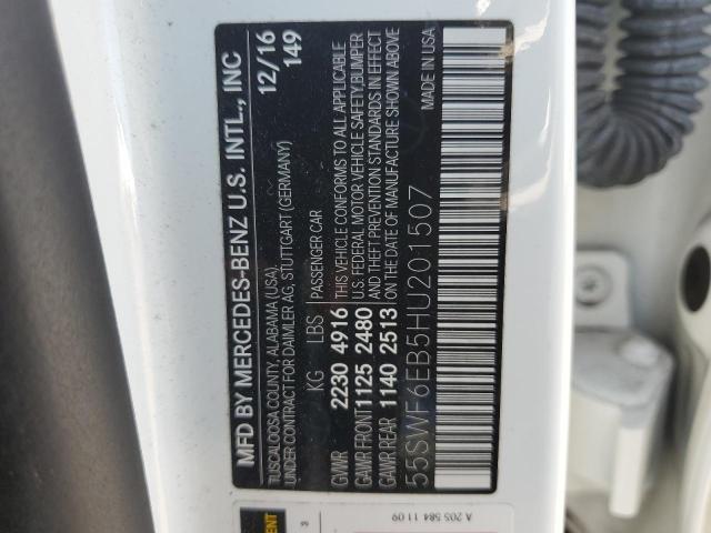 2017 Mercedes-Benz C 43 4Matic Amg VIN: 55SWF6EB5HU201507 Lot: 61520084