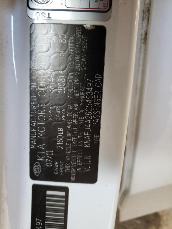 KNAFU4A26C5493497 2012 Kia Forte Ex