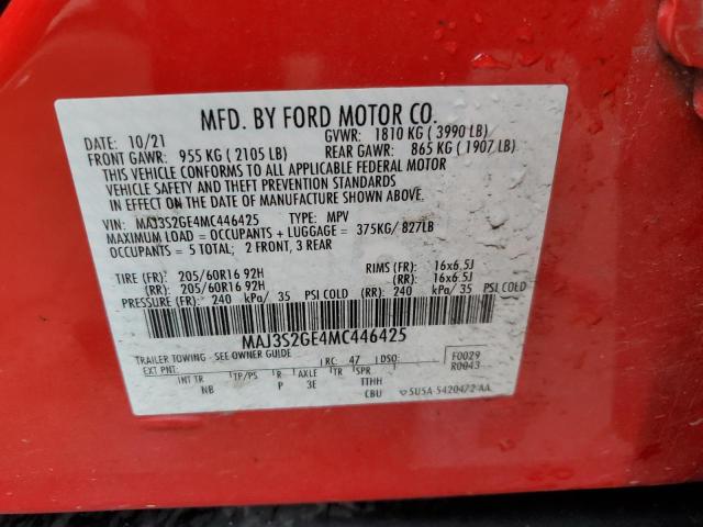 2021 FORD ECOSPORT S - MAJ3S2GE4MC446425