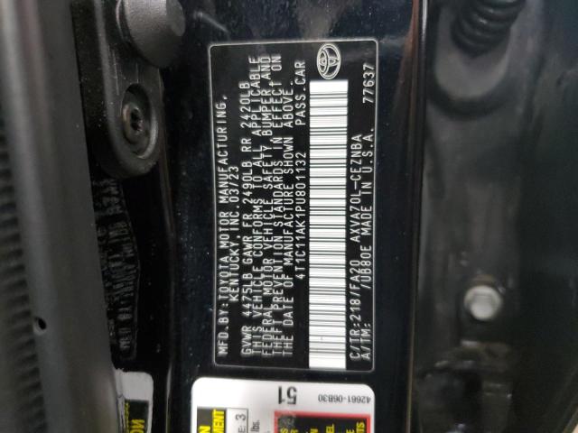 VIN 4T1C11AK1PU801132 2023 Toyota Camry, LE no.12