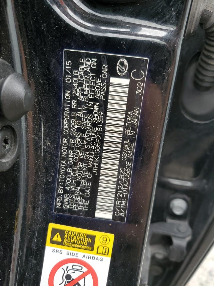 JTHBK1GG5F2181359 2015 Lexus Es 350