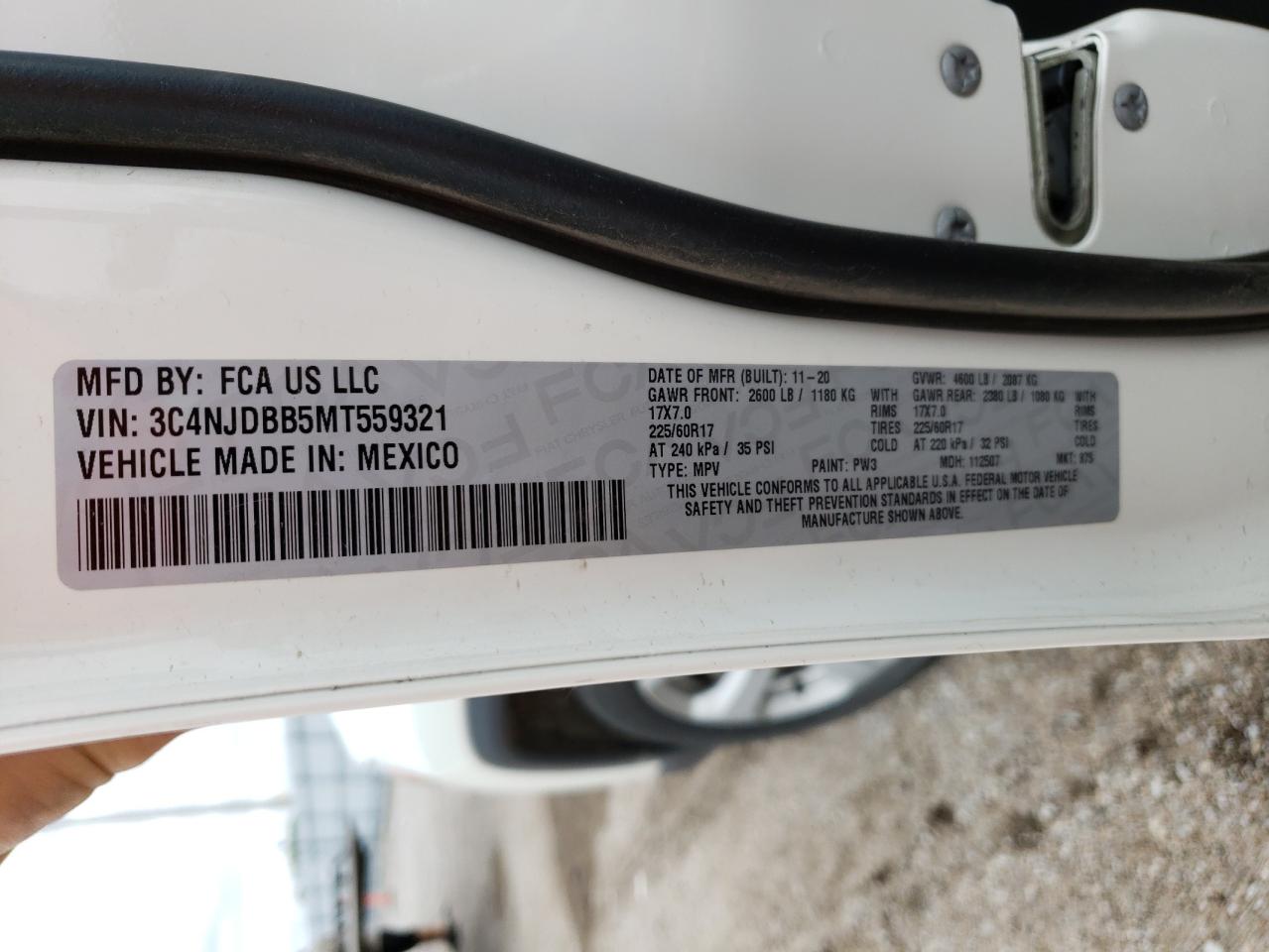 3C4NJDBB5MT559321 2021 Jeep Compass Latitude