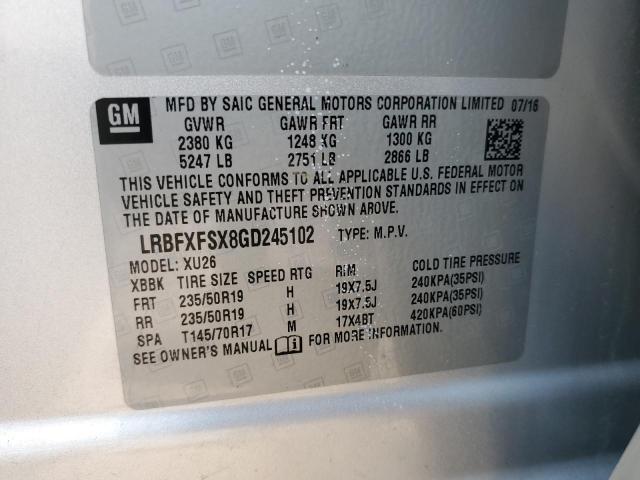 2016 BUICK ENVISION P - LRBFXFSX8GD245102