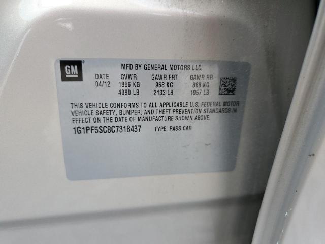 2012 Chevrolet Cruze Lt VIN: 1G1PF5SC8C7318437 Lot: 60943314