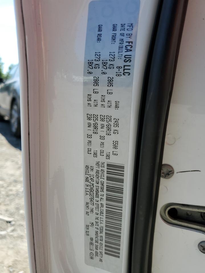 1C4PJMDX6KD276477 2019 Jeep Cherokee Limited