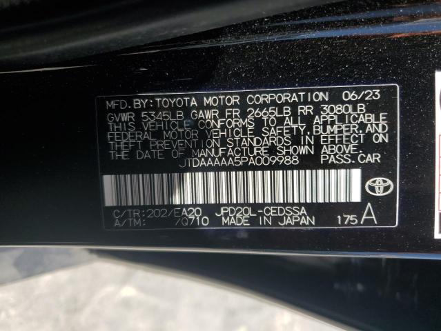 VIN JTDAAAAA5PA009988 2023 Toyota Mirai, Xle no.12