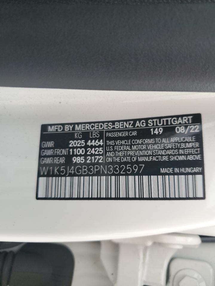 W1K5J4GB3PN332597 2023 Mercedes-Benz Cla 250