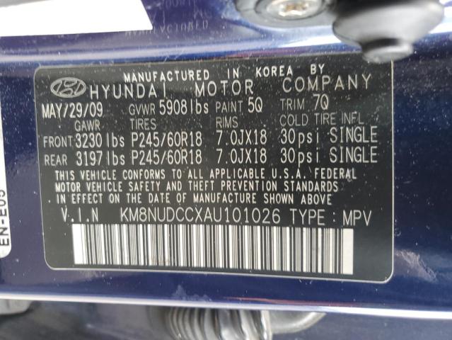 2010 Hyundai Veracruz Gls VIN: KM8NUDCCXAU101026 Lot: 61641674