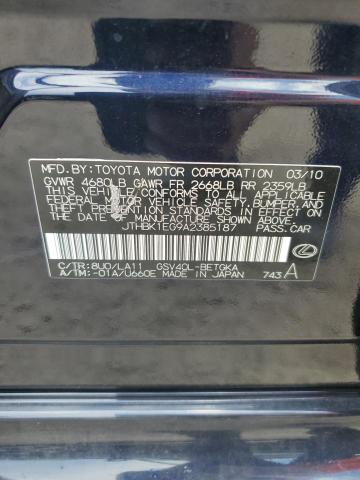 2010 Lexus Es 350 VIN: JTHBK1EG9A2385187 Lot: 62809654