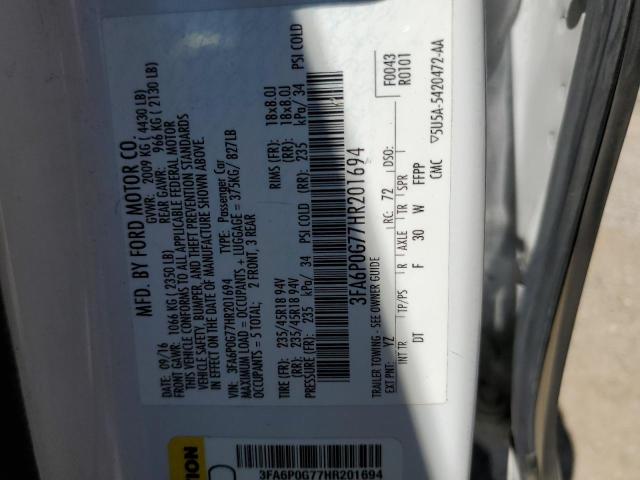 3FA6P0G77HR201694 2017 FORD FUSION - Image 13