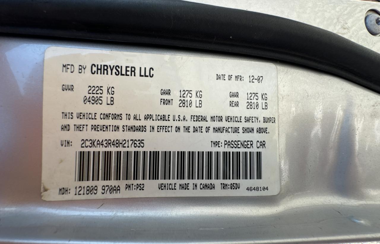 2C3KA43R48H217635 2008 Chrysler 300 Lx