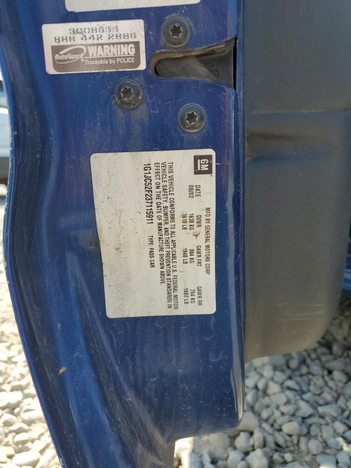 1G1JC52F237115911 2003 Chevrolet Cavalier