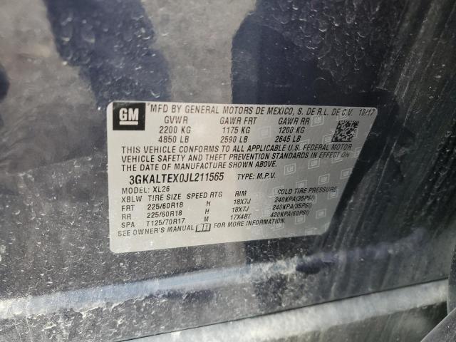 2018 GMC Terrain Sle VIN: 3GKALTEX0JL211565 Lot: 60382024