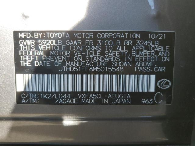 2021 LEXUS LS 500 BAS JTHD51FF6M5015548