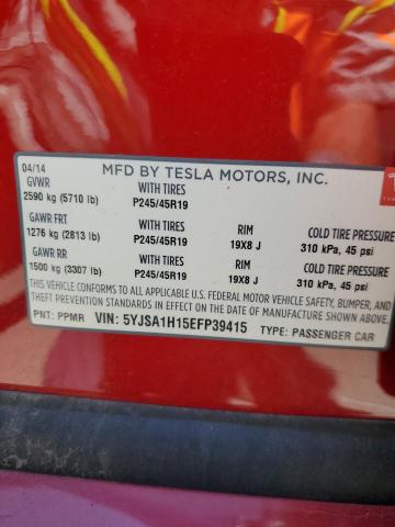 2014 Tesla Model S VIN: 5YJSA1H15EFP39415 Lot: 47184424