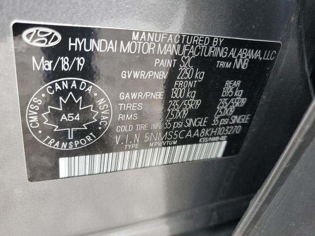 5NMS5CAA8KH103270 2019 HYUNDAI SANTA FE - Image 14