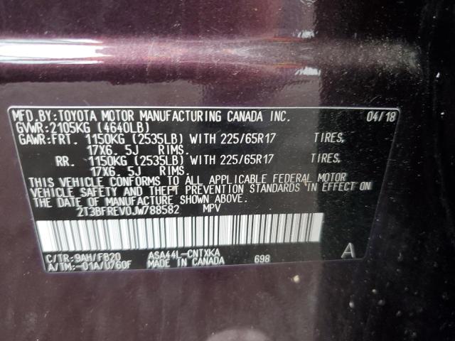 VIN 2T3BFREV0JW788582 2018 Toyota RAV4, LE no.13