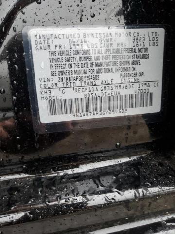 2016 Nissan Sentra S VIN: 3N1AB7AP3GY294502 Lot: 62121614