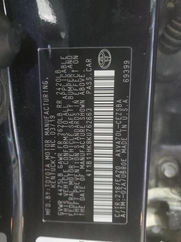 VIN 4T1B11HK8KU762663 2019 Toyota Camry, L no.13